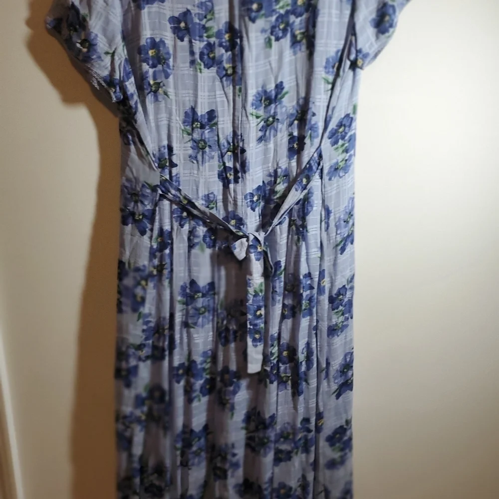 Vintage 90s Sarah Elizabeth Floral 50inch Midi Dress - Picture 9 of 10